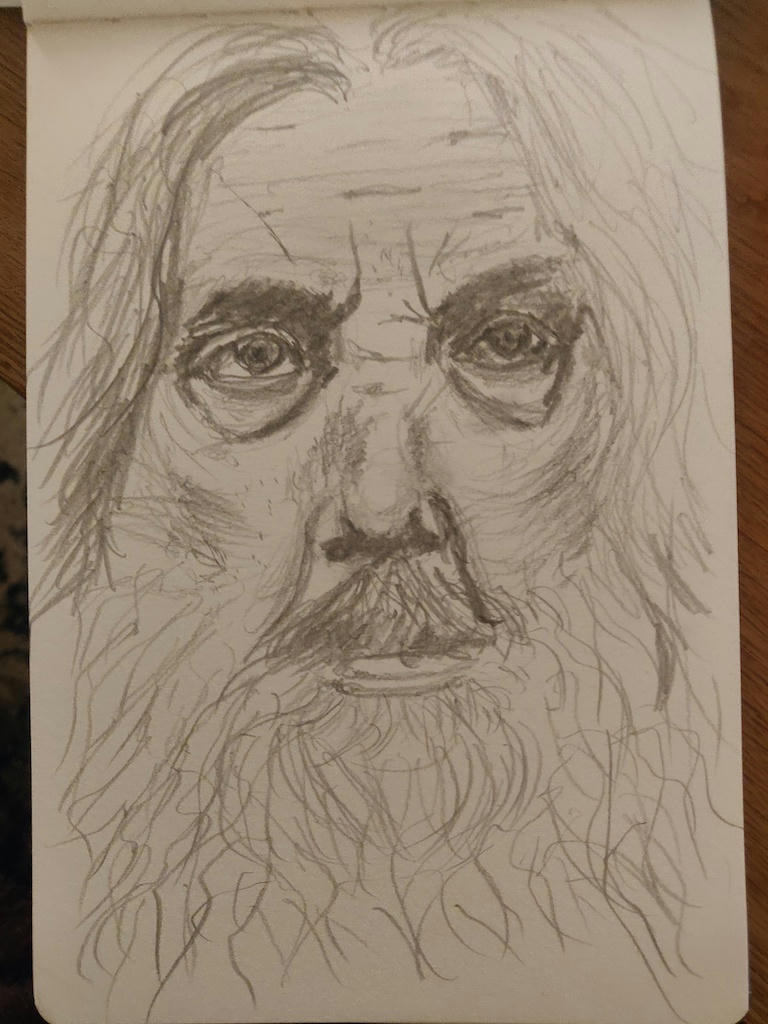 Sketch of Alan Moore